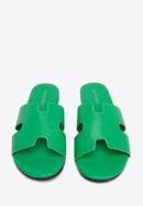 Women's sandals with "H" cut-out, green, 96-DP-804-P-37, Photo 3