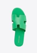 Women's sandals with "H" cut-out, green, 96-DP-804-5-36, Photo 4