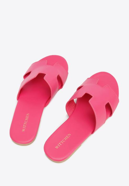Women's sandals with "H" cut-out, pink, 96-DP-804-10-36, Photo 5