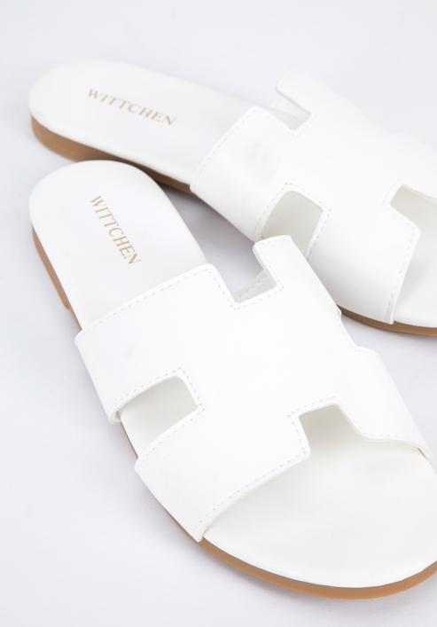 Women's sandals with "H" cut-out, white, 96-DP-804-5-36, Photo 7