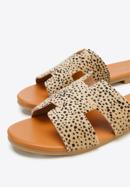 Women's sandals with "H" cut-out, brown-black, 96-DP-804-P-36, Photo 7