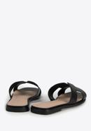Women's leather sandals with 'H' cut-out, black, 98-D-973-1-37, Photo 4