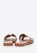 Women's leather sandals with 'H' cut-out, brown, 98-D-973-5-36, Photo 4