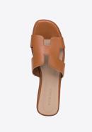 Women's leather sandals with 'H' cut-out, brown, 98-D-973-5-36, Photo 5