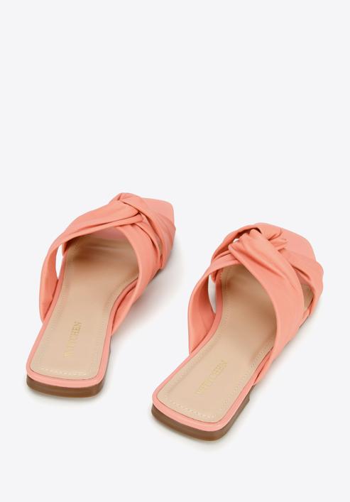 Leather sandals with crossover straps, pink, 94-D-752-P-36, Photo 5