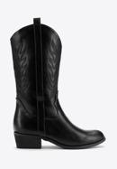 Women's embroidered tall western boots, black, 97-DP-805-1-35, Photo 1