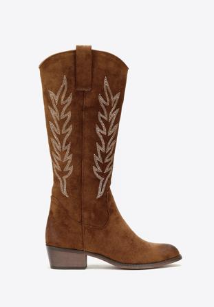 Women's embroidered tall cowboy boots