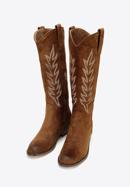 Women's embroidered tall cowboy boots, brown, 97-DP-804-5-38, Photo 2