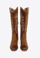 Women's embroidered tall cowboy boots, brown, 97-DP-804-5-38, Photo 3