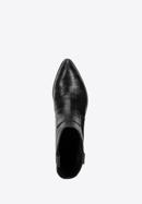 Croc-embossed leather cowboy boots, black, 95-D-502-1-38, Photo 5