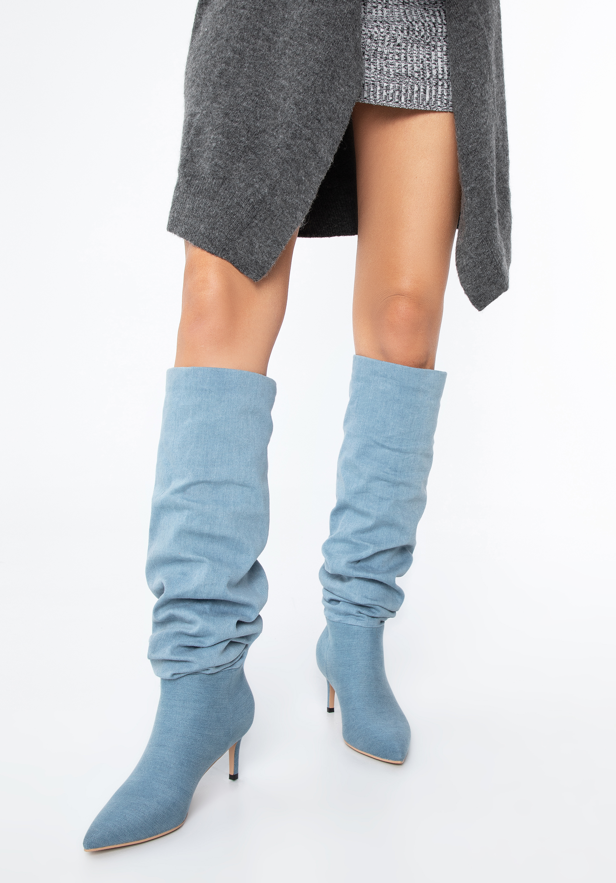 Guess nidia slouchy denim boots best sale