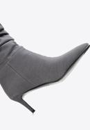 Denim high stiletto heel boots, dark grey, 97-D-523-7-36, Photo 6