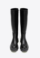 Women's leather platform boots, black, 97-D-857-1-35, Photo 3