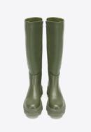 Women's leather platform boots, dark green, 97-D-857-Z-37, Photo 3