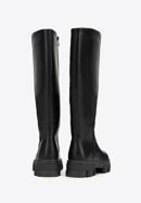 Women's leather platform boots, black, 97-D-857-Z-40, Photo 4