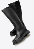 Women's leather platform boots, black, 97-D-857-1-40, Photo 6