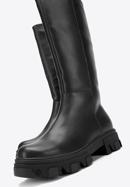 Women's leather platform boots, black, 97-D-857-1-40, Photo 7
