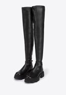 Leather thigh high boots, black, 95-D-803-1-41, Photo 2