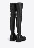 Leather thigh high boots, black, 95-D-803-1-37, Photo 4