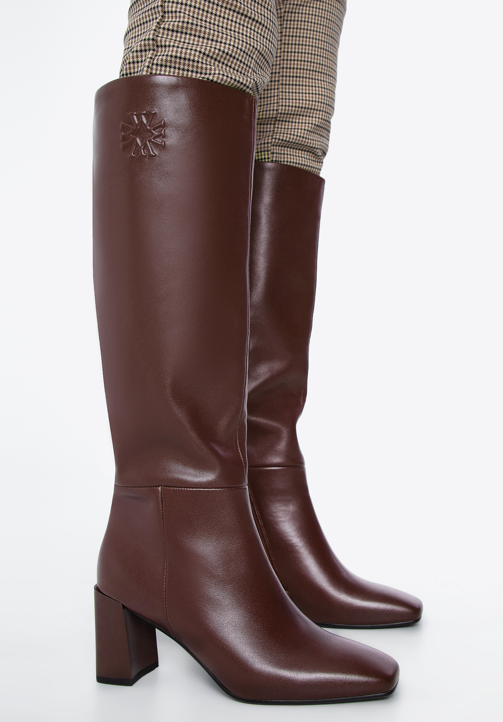 Plum knee high on sale boots