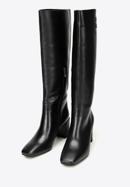 Women's monogram knee high boots, black, 97-D-513-1-35, Photo 2