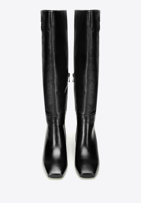 Women's monogram knee high boots, black, 97-D-513-0-38, Photo 3