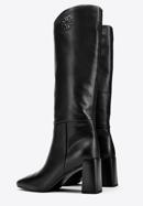 Women's monogram knee high boots, black, 97-D-513-3-41, Photo 6