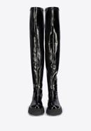 Patent leather thigh high boots, black, 95-D-803-1L-36, Photo 3