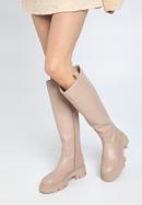 Leather lug sole boots, beige, 95-D-511-9-40, Photo 15