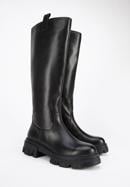 Leather lug sole boots, black, 95-D-511-9-40, Photo 8