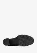 Women's block heel leather boots, black, 95-D-516-1L-35, Photo 5