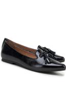 Women's leather tassel loafers, black, 98-D-958-19-37, Photo 4