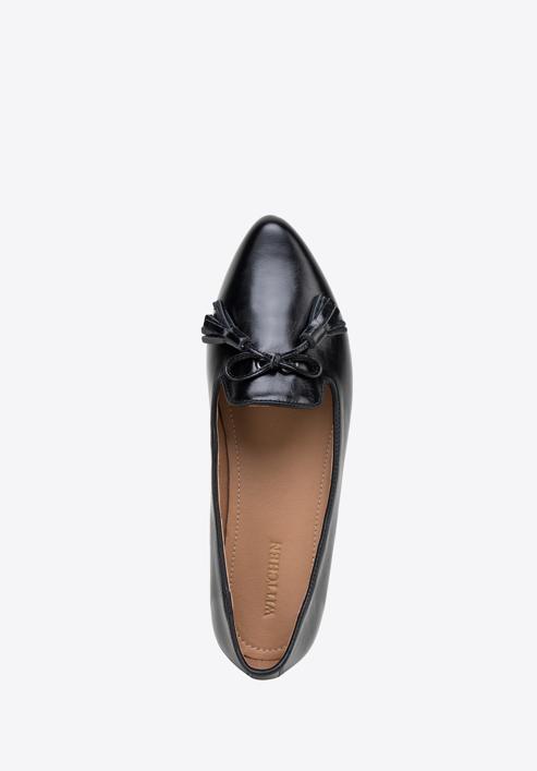 Women's leather tassel loafers, black, 98-D-958-4-35, Photo 6