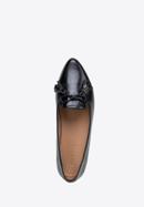 Women's leather tassel loafers, black, 98-D-958-4-35, Photo 6