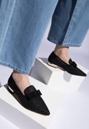 Women's low heel transparent loafers, black, 96-D-505-1-36, Photo 15