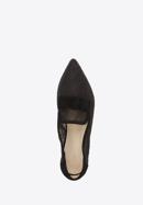 Women's low heel transparent loafers, black, 96-D-505-1-36, Photo 4