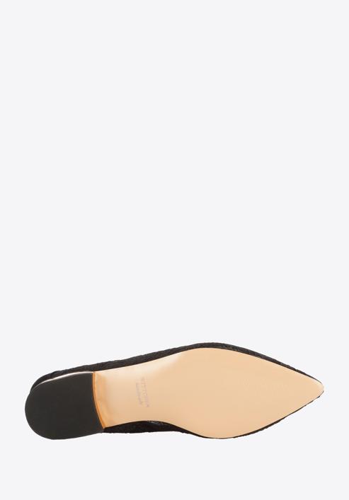 Women's low heel transparent loafers, black, 96-D-505-1-39, Photo 6
