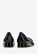 Patent leather loafers with circle ring detail, black, 96-D-104-9-37, Photo 5