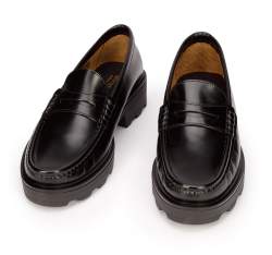 Penny loafers, black, 93-D-532-1-39, Photo 1