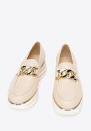 Women's platform bit loafers, beige, 94-D-102-9-40, Photo 2