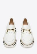 Women's platform bit loafers, cream, 94-D-102-9-40, Photo 3