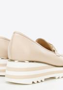 Women's platform bit loafers, beige, 94-D-102-9-40, Photo 8