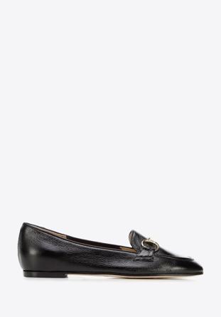 Women's leather bit loafers, black, 94-D-107-1-39_5, Photo 1