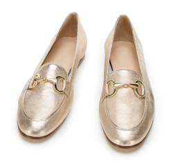 Women's leather bit loafers, gold, 94-D-107-G-36, Photo 1