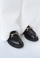 Women's lug sole bit loafers, black, 96-D-111-1-36, Photo 16