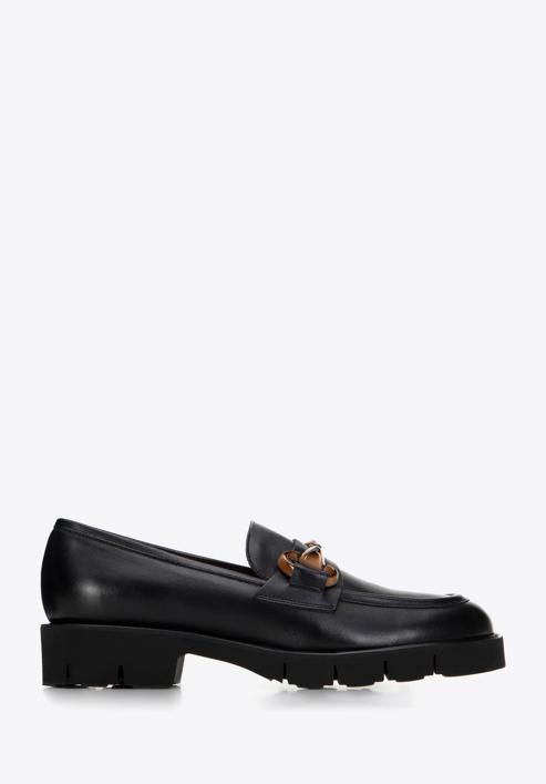 Women's lug sole bit loafers, black, 98-D-103-1-39_5, Photo 1