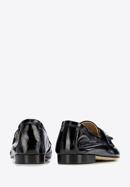 Patent leather moccasins with chain strap with tassel detail, black, 96-D-106-N-36, Photo 5