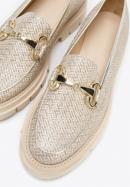 Women's leather moccasins, beige-gold, 96-D-103-9-36, Photo 8