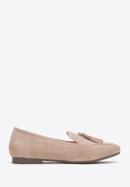 Women's suede tassel moccasins, beige, 98-D-955-7-39, Photo 1