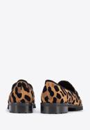 Leopard print suede loafers, black-brown, 95-D-103-1-37, Photo 4